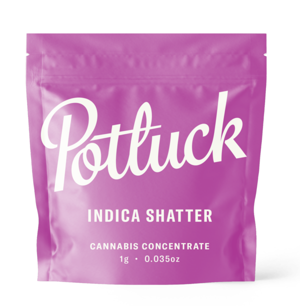 Potluck - Indica Shatter - cannabis Concentrate | MMJDirect Canada