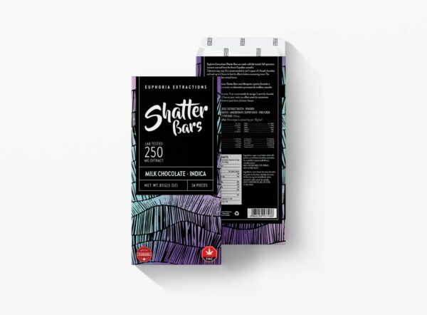 Euphoria Extractions – 500mg Shatter Bar – Milk Chocolate (Sativa) | MMJDirect Canada