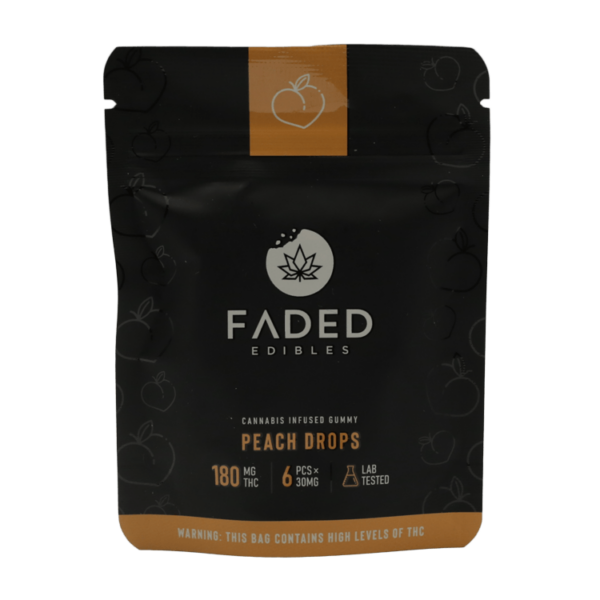 Faded Edibles – Peach Drops – 180mg | MMJDirect Canada