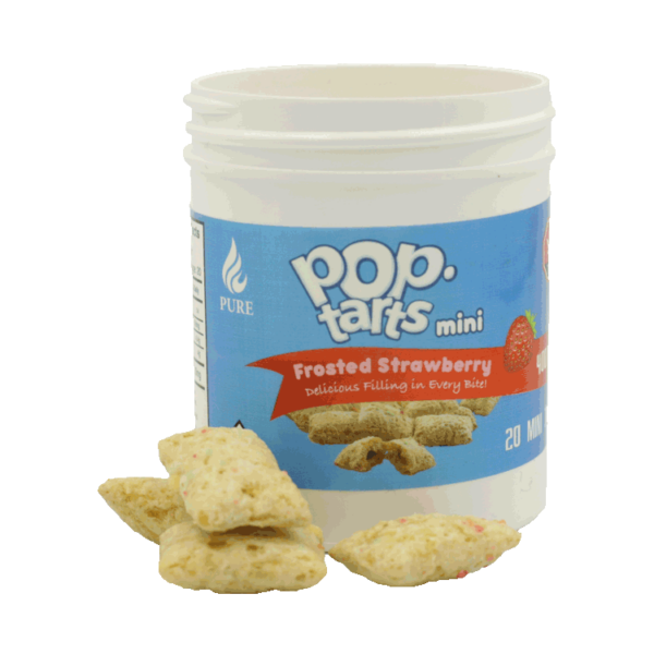 Pop Tarts Mini’s – THC Infused Frosted Strawberry Bites – 400mg | MMJDirect Canada