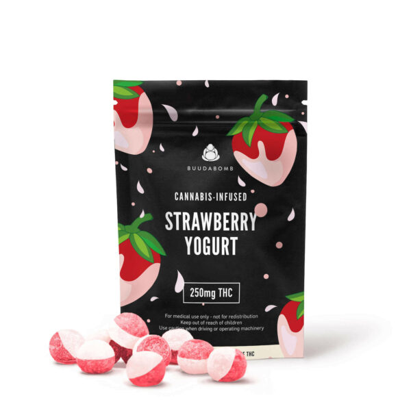 Buudabomb – Strawberry Yogurt Explosion – 250mg THC | MMJDirect Canada