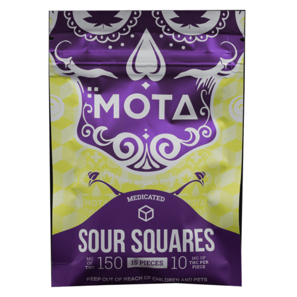 MOTA Edibles – Sour Squares – 150mg THC | MMJDirect Canada
