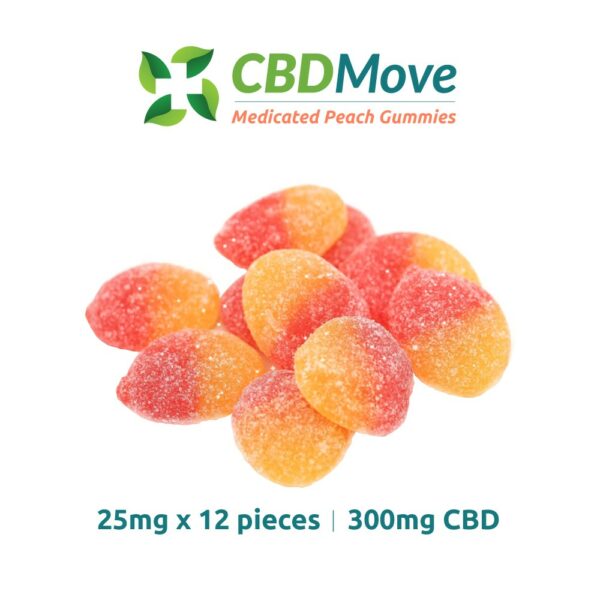 CBD Move – CBD Gummies – Vegan Peaches – 100mg | MMJDirect Canada