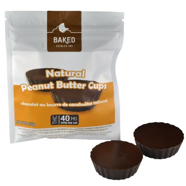 Baked Edibles – Chocolate Mini Peanut Butter Cups 40mg THC | MMJDirect Canada