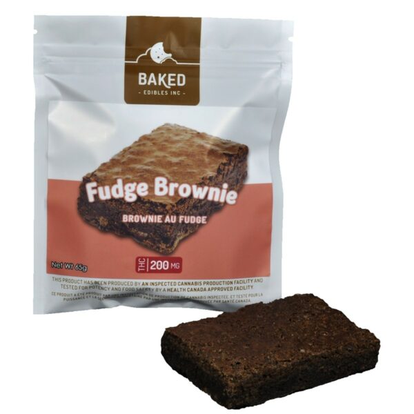 Baked Edibles – Fudge Brownie 200mg THC | MMJDirect Canada