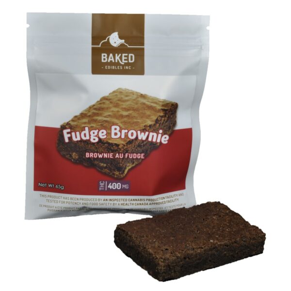 Baked Edibles – Fudge Brownie 400mg THC | MMJDirect Canada