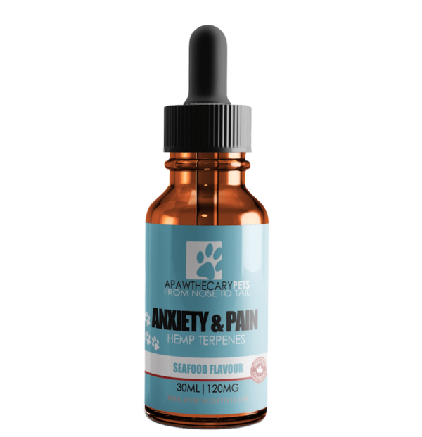 Apawthecary Pets – Anxiety & Pain Tincture – Seafood Medley Flavour 120mg | MMJDirect Canada