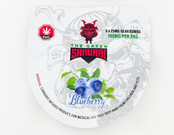 The Green Samurai – Blueberry Gummies – 150mg | MMJDirect Canada