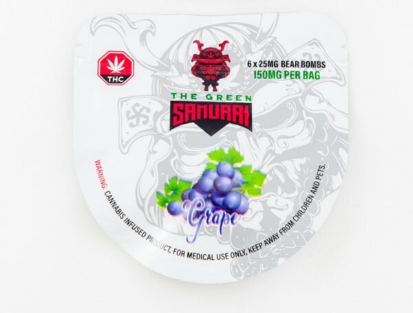 The Green Samurai – Grape Gummies – 150mg | MMJDirect Canada
