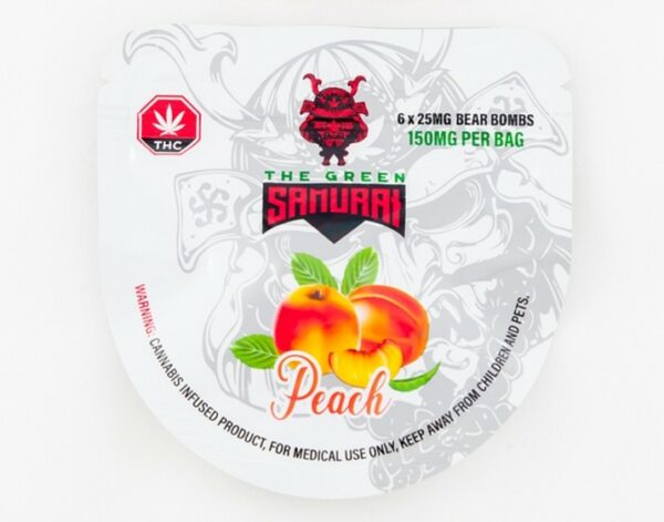 The Green Samurai – Peach Gummies – 150mg | MMJDirect Canada