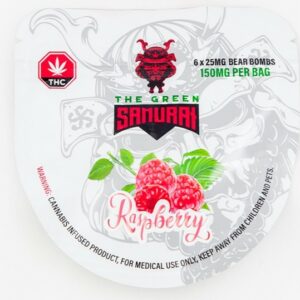 The Green Samurai – Raspberry Gummies – 150mg | MMJDirect Canada