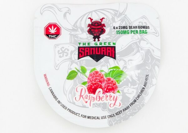 The Green Samurai – Raspberry Gummies – 150mg | MMJDirect Canada