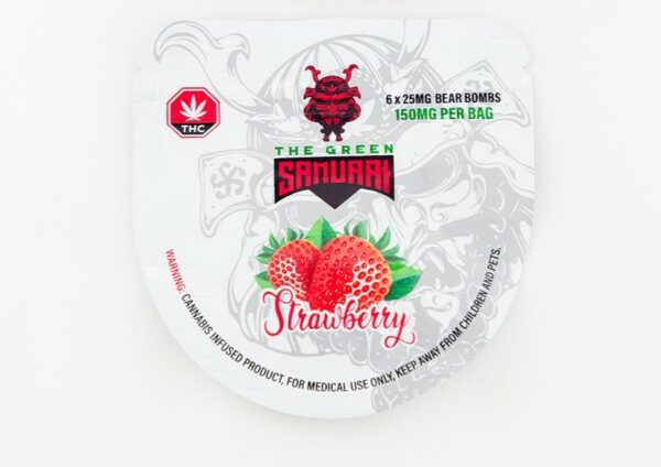 The Green Samurai – Strawberry Gummies – 150mg | MMJDirect Canada