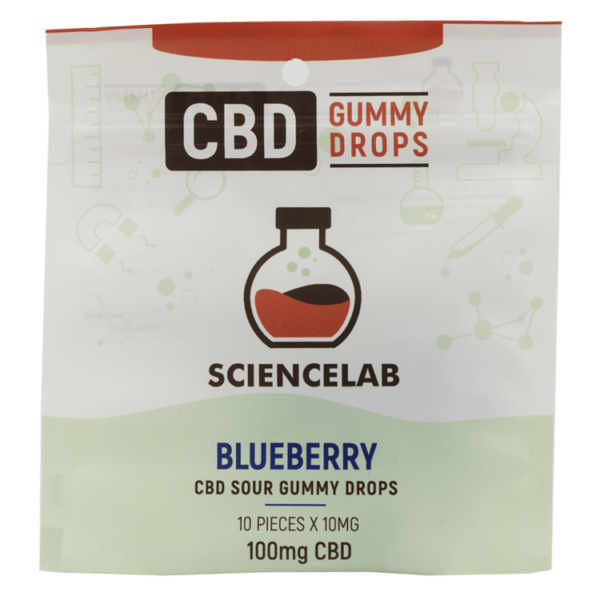 Sciencelab – CBD Sour Gummy Drops – Blueberry 100mg CBD | MMJDirect Canada