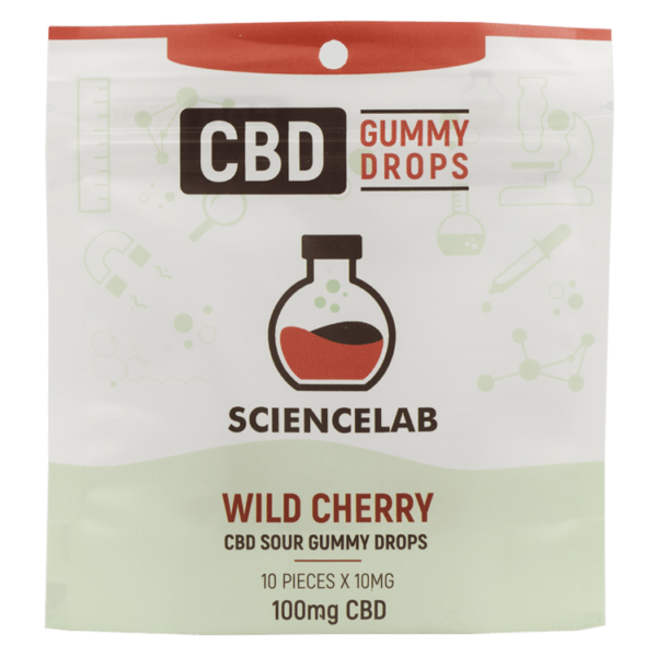 Sciencelab – CBD Sour Gummy Drops – Wild Cherry 100mg CBD | MMJDirect Canada