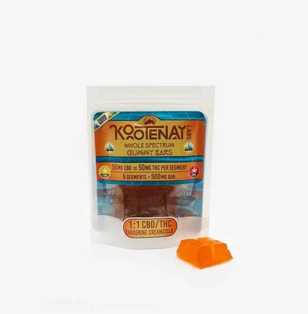Kootenay Labs – 1:1 Tangerine Creamsicle Gummy – (500mg total) | MMJDirect Canada