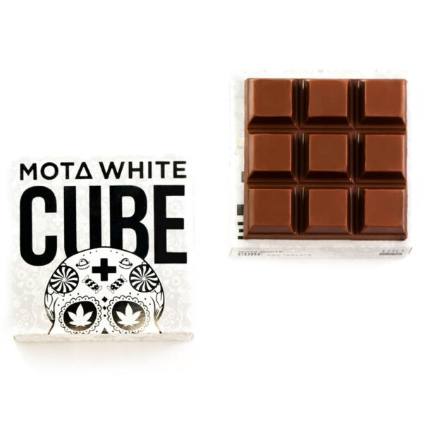 MOTA White Cube – 180mg CBD Milk Chocolate Cube | MMJDirect Canada
