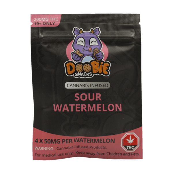 Doobie Snacks – CBD Sour Gummy Bears – 150mg CBD | MMJDirect Canada
