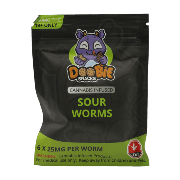 Doobie Snacks – CBD Sour Gummy Bears – 150mg CBD | MMJDirect Canada