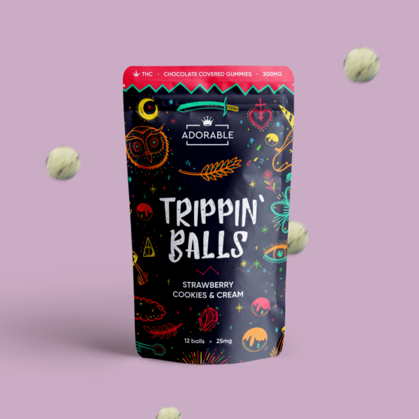 Adorable – Trippin’ Balls – Strawberry Cookies & Cream – 300mg | MMJDirect Canada