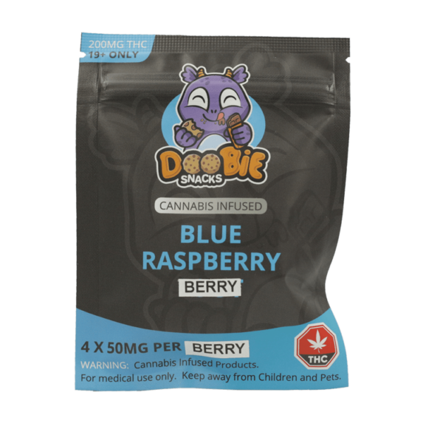 Doobie Snacks – Blue Raspberry – 200mg THC | MMJDirect Canada