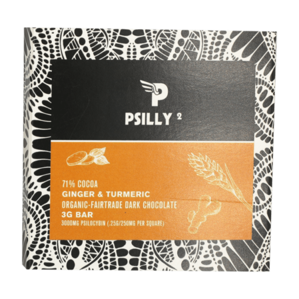 Psilly – Dark Chocolate Bar – Ginger & Turmeric | MMJDirect Canada