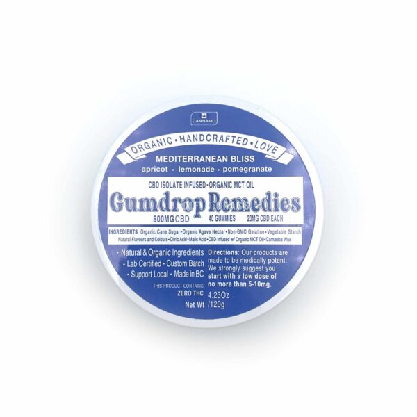 Gumdrop Remedies – Mediterranean Bliss Gummies – 800mg CBD | MMJDirect Canada