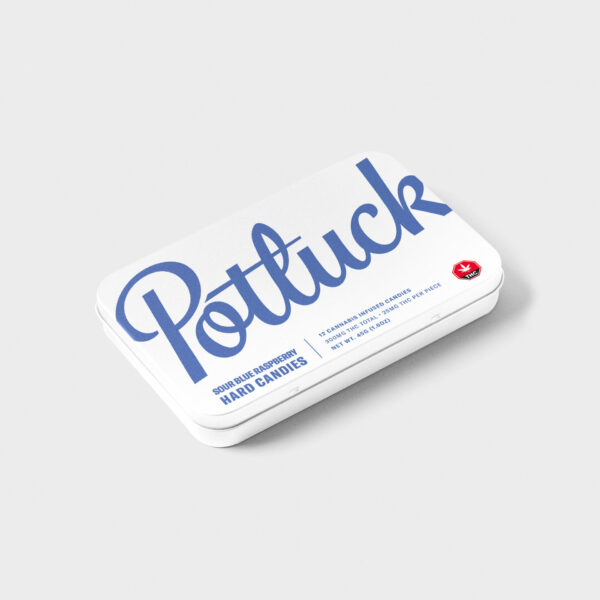 Potluck – Hard Candy – Sour Blue Raspberry – 300mg THC | MMJDirect Canada