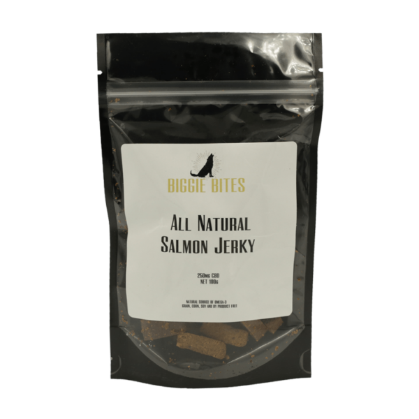 Biggie Bites – All Natural Salmon Jerky – 250mg CBD | MMJDirect Canada