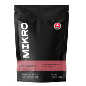 Mikro – THC Gummies – 100mg THC – Cranberry | MMJDirect Canada