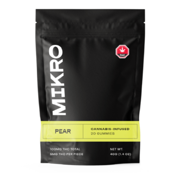 Mikro – THC Gummies – 100mg THC – Pear | MMJDirect Canada