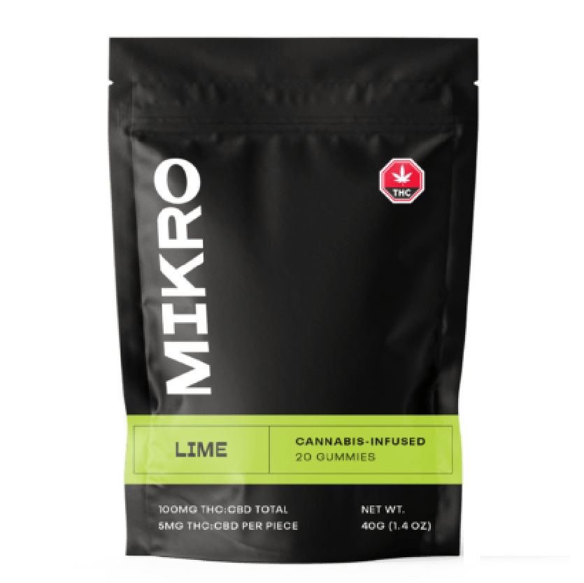 Mikro – 1:1 THC/CBD Gummies – 100mg – Lime | MMJDirect Canada