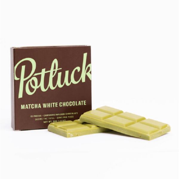Potluck – Infused Chocolate – Matcha White Chocolate – 300mg THC | MMJDirect Canada
