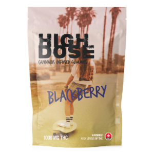 High Dose – cannabis Infused Gummies – Blackberry – 1000mg/1500mg | MMJDirect Canada