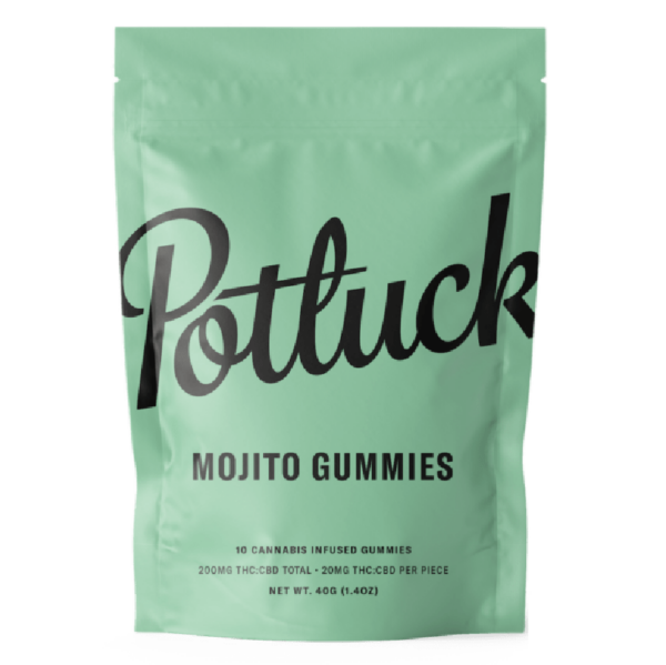 Potluck Extracts – Mojito Gummies (1:1) – 100mg THC / 100mg CBD | MMJDirect Canada