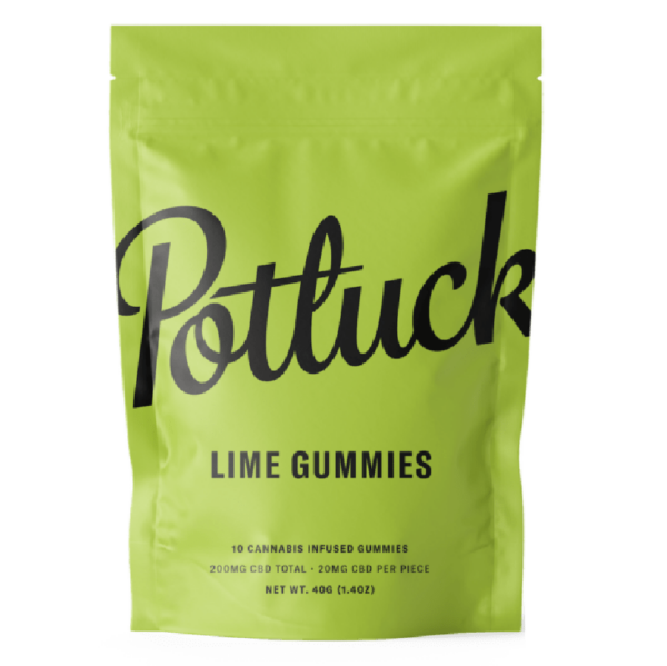 Potluck Extracts – Lime Gummies (CBD) – 200mg | MMJDirect Canada