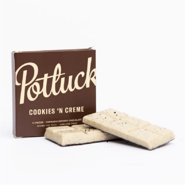 Potluck – Infused Chocolate – Cookies & Cream – 300mg THC | MMJDirect Canada