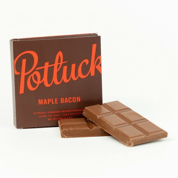 Potluck – Infused Chocolate – Maple Bacon – 300mg THC | MMJDirect Canada