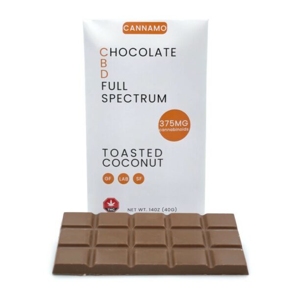 Cannamo – Full Spectrum CBD Chocolate – 375mg – Toasted Coconut | MMJDirect Canada
