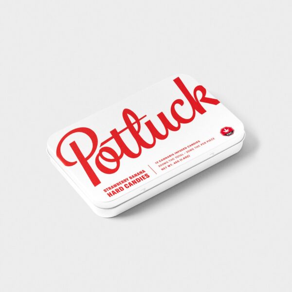 Potluck – Hard Candy – Strawberry Banana- 300mg THC | MMJDirect Canada