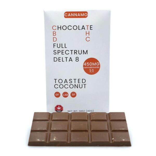 Cannamo – Full Spectrum CBD 1:1 Delta 8 Chocolate – 450mg | MMJDirect Canada